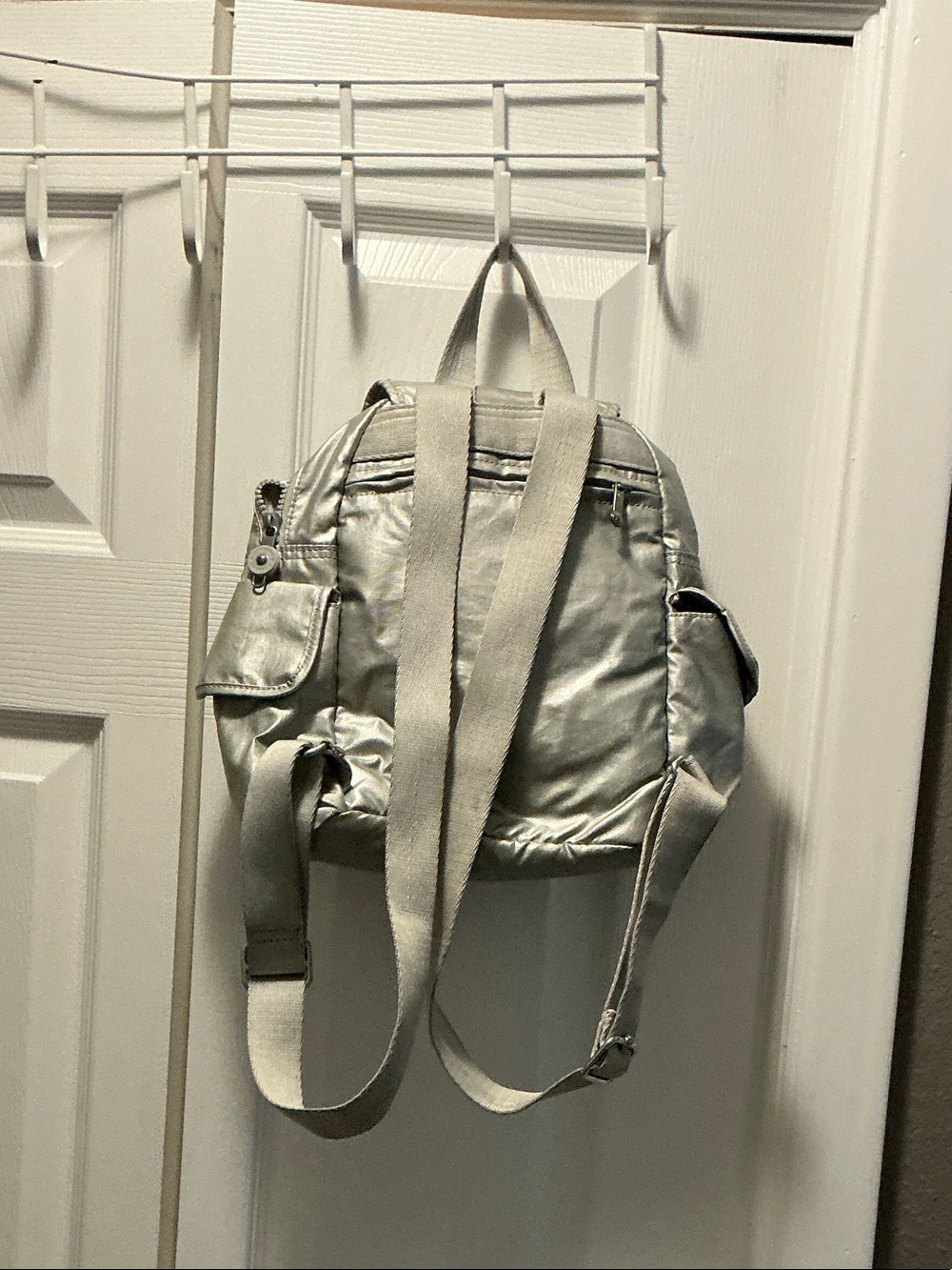 Kipling Metallic Silver Mini Backpack - Picture 2 of 2